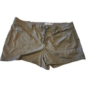 Torrid Olive Green Cargo Shorts Womens Plus Size 22 Drawstring Waist